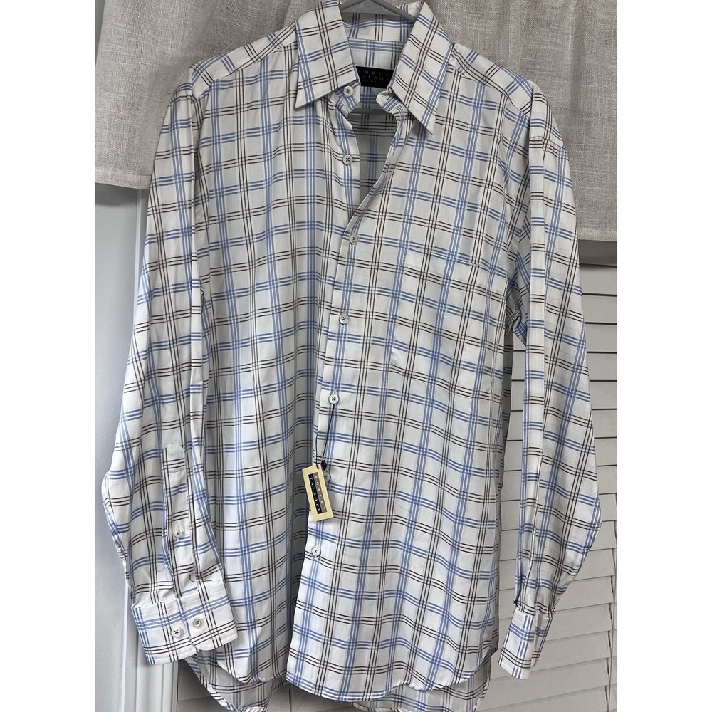 Robert Talbott Best of Class M Plaid Cotton Long Sleeve Button-Up Shirt Classic